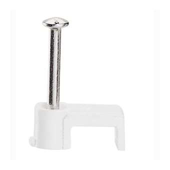 Attache Fixfor blanche pour câble méplat 2x0,75mm²|Legrand-LEG031550