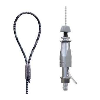 UniGrip sortie latérale M6 N2 (55kg) câble L1m embout Boucle (FR)|Gripple-GPPUGS621FR