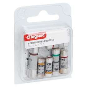 Ensemble 6 cartouches cylindrique domestique avec voyant pour tableau d'abonné|Legrand-LEG092940