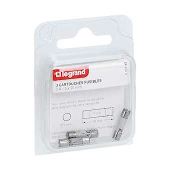 Cartouches fusibles pour appareils électroniques - 5x20mm - 2A|Legrand-LEG092932