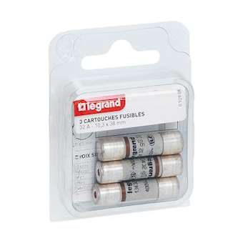 Cartouches fusibles pour porte-fusibles - avec témoin - 10,3x38mm - 32A|Legrand-LEG092905