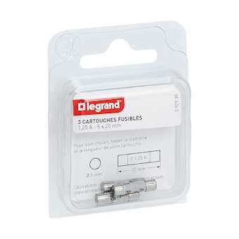 Cartouches fusibles pour appareils électroniques - 5x20mm - 1,25A|Legrand-LEG092930
