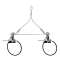 Support 2 tubes D17 à 89mm entraxe 200mm y inclus 2 CRU 45kg