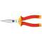 Pince à becs demi ronds droits isolée 1000V, avec coupe-fil dimension 205 mm|Klauke-KKEKL050205IS