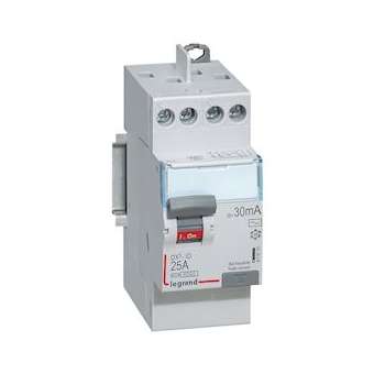 Interrupteur différentiel bipolaire - type AC 30mA arrivée haut/départ haut 25A|Legrand-LEG092829