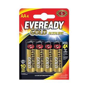 Pile Eveready gold AA x 4 pour vos appareils peu energivores|Energizer france-RSN205916