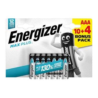 Pile alcaline Max Plus AAA x 10+4 notre pile alcaline qui dure le plus longtemps|Energizer france-RSN437560