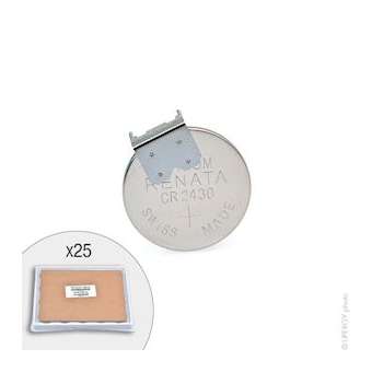 Plateau(x) de 25 Pile bouton lithium CR2430RH-LF RENATA 3V 285mAh|Enix energies-NXGPBL7313P
