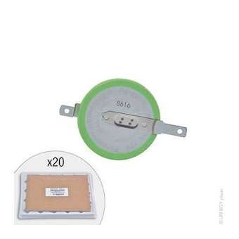 Plateau(x) de 20 Pile bouton lithium BR2330A/FAN PANASONIC 3V 255mAh|Enix energies-NXGPBL6474P