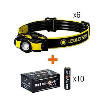 Unité(s) 6 lampes frontales LEDLENSER iH5R + 10 boîtes de piles LR6 - AA NX POWE|Enix energies-NXGKEP4801
