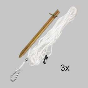 Set de fixation du trépied, 3x cordes et piquets|Sonlux-OUX95-0267-0001