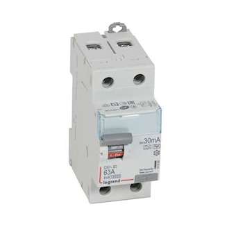 Interrupteur différentiel DX³-ID haut/bas vis - 2P 230V~ 63A typeF 30mA - 2 mod|Legrand-LEG411592