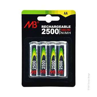 Blister(s) x 4 Accus Nimh blister x4 AA 1.2V 2500mAh|Enix energies-NXGACH956204