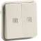 cubyko Double poussoir lumineux associable blanc IP55|Hager-HAGWNA045B