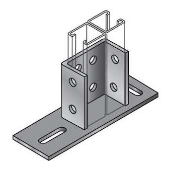 Plaque de tête STRUT double, 41x41, GC|Niedax France-NDX678064