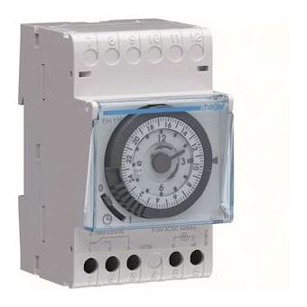 Interrupteur horaire électromécanique 1 voie sur 24 heures sans réserve|Hager-HAGEH110