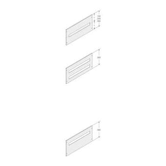 Plastron 1R 36 modules H300mm L800mm (x1)|ABB-ABBPPMU3080