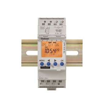 Interrupteur horaire digital 24h 7j 2 modules 12 à 24v uc|Theben-THB6104100