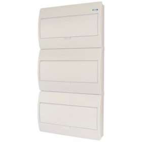 Coffret en saillie IP40, 3 rangées, 54 mod, porte blanche|Eaton industries-EONBC-O-3-54-TW-ECO
