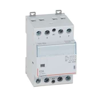 Contacteur de puissance bobine 230V~ - 4P - 400V~~ - 63A - 4F - 3 modules|Legrand-LEG412541