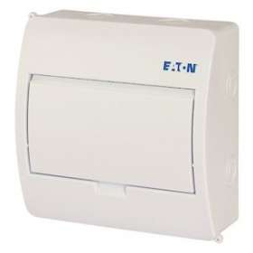 Coffret en saillie IP40, 1 rangée, 8 mod, porte blanche|Eaton industries-EONBC-O-1-8-TW-ECO
