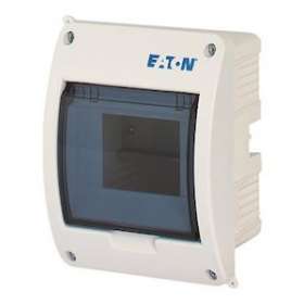 Coffret encastré IP40, 1 rangée, 5 mod, porte transparente|Eaton industries-EONBC-U-1-5-ECO