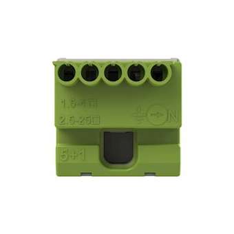 Bornier terre Mistral-5X4mm²+1X25mm²-Rapide et à vis|ABB-ABB799208