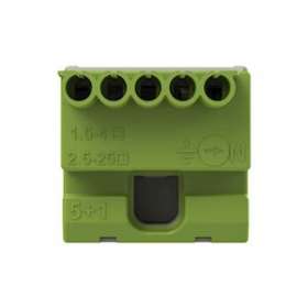 Bornier terre Mistral-5X4mm²+1X25mm²-Rapide et à vis|ABB-ABB799208