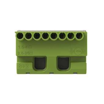 Bornier terre Mistral-8X4mm²+2X25mm²-Rapide et à vis|ABB-ABB799209
