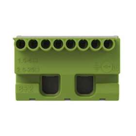 Bornier terre Mistral-8X4mm²+2X25mm²-Rapide et à vis|ABB-ABB799209
