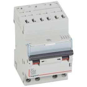 Disjoncteur DX³ 6000-auto/vis-4P-400V~-32A-10kA-courbe D-peigne HX³ opti 4P -3M|Legrand-LEG408136