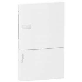 Pragma - mini coffret encastré - 1x4 mod. - portillon opaque blanc - born. Terre|Schneider Electric-SCHMIP21104