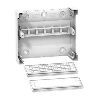 Pragma - mini plaque passe câbles amovible pr coffret saillie 8 mod. - lot de 4|Schneider Electric-SCHMIP99031