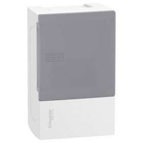 Pragma - mini coffret en saillie - 1x4 mod. - portillon transp. - bornier terre|Schneider Electric-SCHMIP11104T