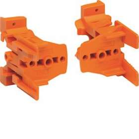 2 supports plastique orange rail DIN complémentaire|Hager-HAGFD00H2