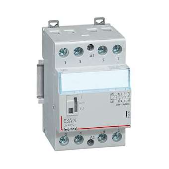 Contacteur puissance CX³ silencieux bobine 230V~ -4P 400V~ 63A - 4F -3 modules|Legrand-LEG412563