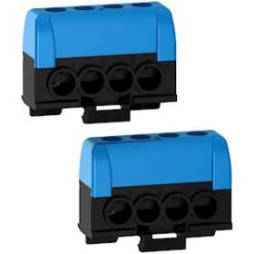 Resi9 - lot de 2 borniers neutre - 2 x bleu - 4 trous 16mm²|Schneider Electric-SCHR9H13405N