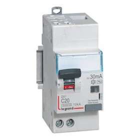 Disjoncteur diff DX³ 6000 -auto/vis-U+N 230V~-20A-typeAC-30mA-courbe C - 2 mod|Legrand-LEG410802