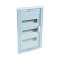 Coffret modulaire encastré 3 rangées 36+6 mod porte isolante galbée transparente|Legrand-LEG001523
