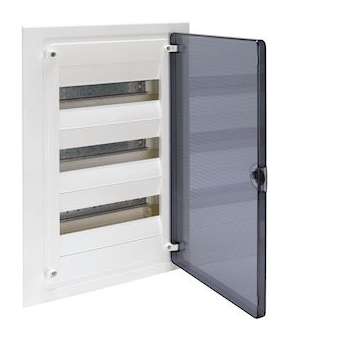 Coffret encastré 36 M porte transp.|Hager-HAGVF312TR