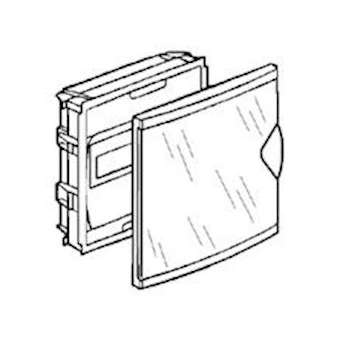 Coffret mini encastré - porte isolante transparente - 1 rangée - 6+2 modules|Legrand-LEG001420