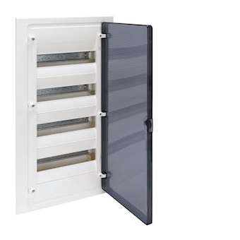 Coffret encastré 48 M porte transp.|Hager-HAGVF412TR