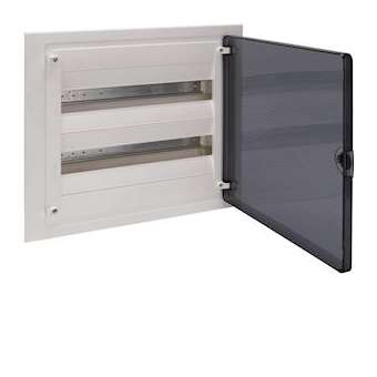 Coffret encastré 36 M porte transp.|Hager-HAGVF218TR