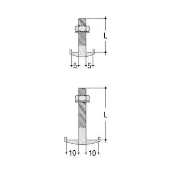 VMS Boulon d'ancrage Cu 10 L80mm|ABB-ABB858011