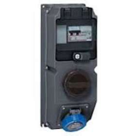 Coffret monoprise Hypra IP66/67-55 -prise 2P+T 32A 200-250V~ + inter + disj diff|Legrand-LEG059655
