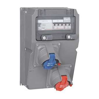 Coffret multiprise Hypra IP44 - prise 2P+T + prise 3P+T + disj. + inter diff|Legrand-LEG059864