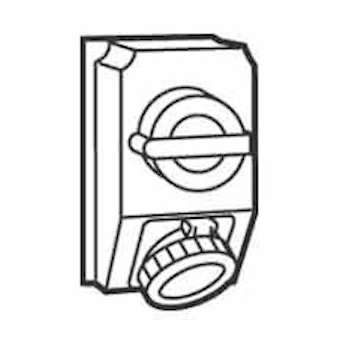 Coffret monoprise Hypra IP66/67-55 - prise 2P+T 32A 200-250V~ + 1 interrupteur|Legrand-LEG059263