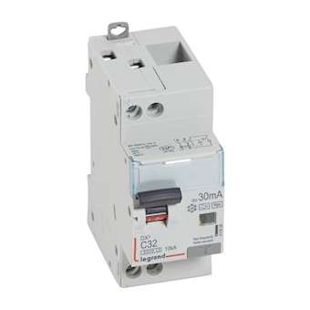 Disj. diff monobloc DX³6000 10kA arrivée haute/départ bas vis U+N 32A typeF 30mA|Legrand-LEG410858