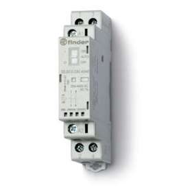 Contacteur 1NO + 1NC 25A 24V AC/DC, AgSnO2, indicateur méca + LED + sélecteur|Finder-FID223200244540PAS