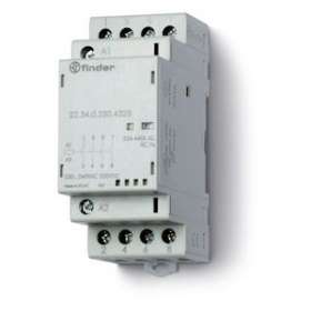 Contacteur 2NO + 2NC 25A 48V AC/DC, AgSnO2, indicateur méca + LED|Finder-FID223400484620